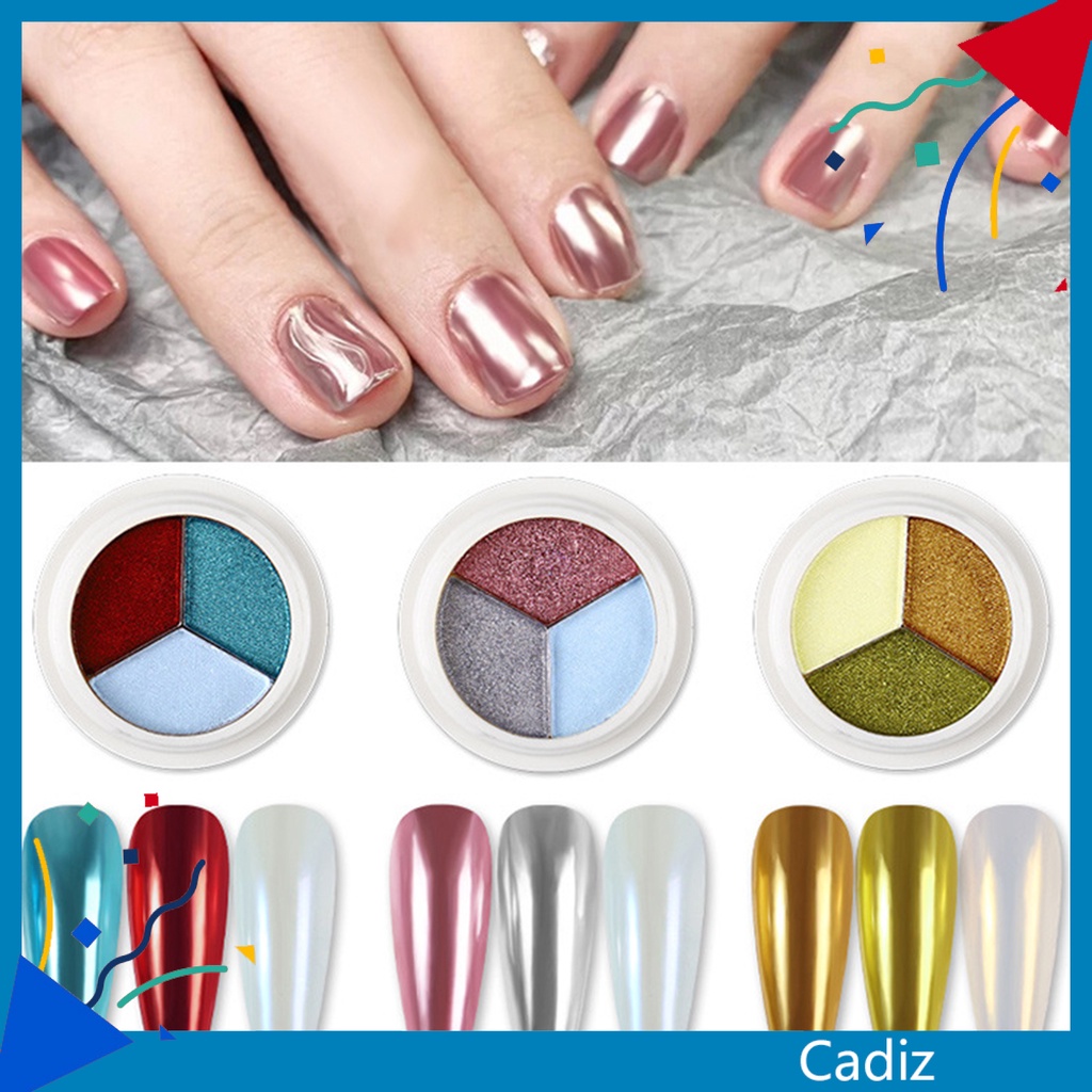 [Hàng mới về] Bột kim tuyến tráng gương lấp lánh trang trí móng tay nghệ thuật chuyên dụng