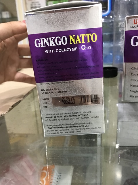 BỔ NÃO GINKGO NATTO Q10 hộp 100 viên