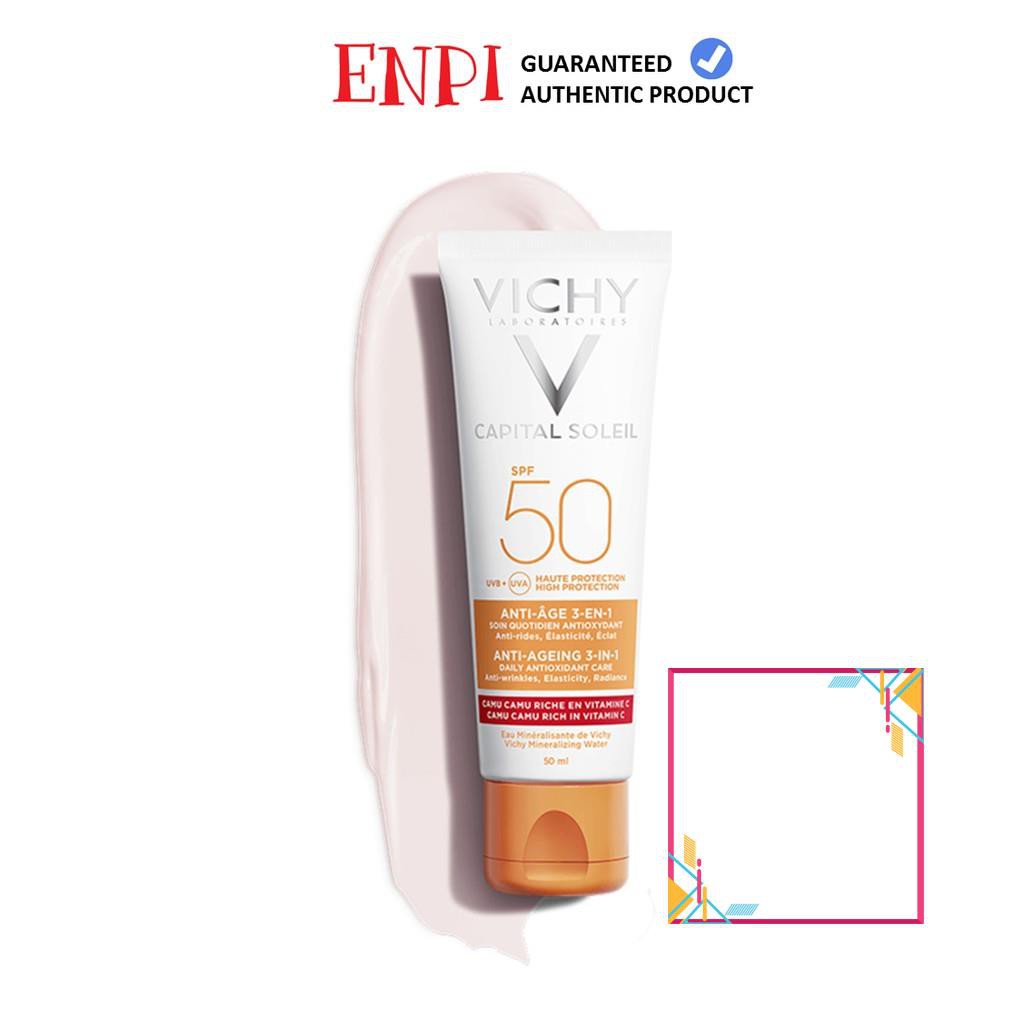 Kem chống nắng giảm dấu hiệu lão hóa Vichy Capital Soleil Anti-Ageing 3-In-1 SPF 50