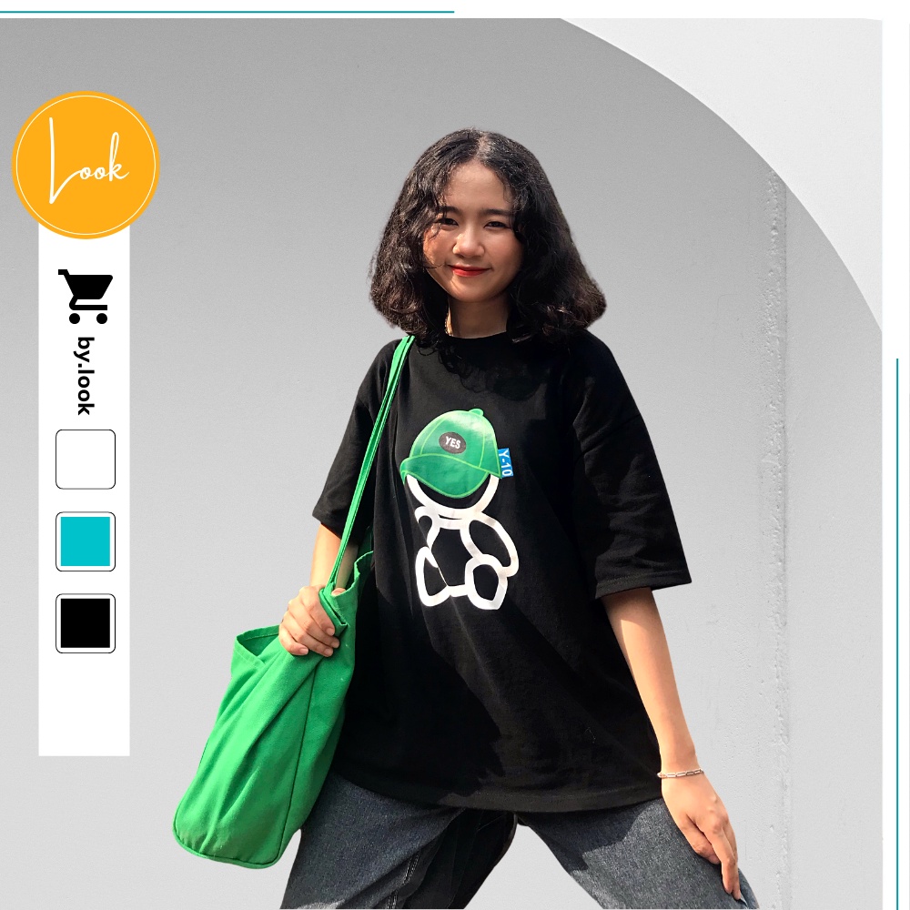 Áo thun unisex LM Bear phông tay lỡ nữ form rộng Freesize | BigBuy360 - bigbuy360.vn