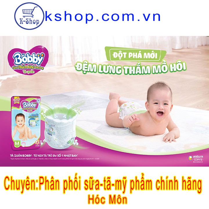 Tã quần Bobby XXL44 miếng( trên 16kg)- ĐỆM LƯNG THẤM MỒ HÔI+ Tặng