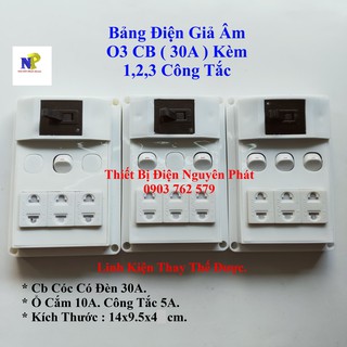 Mua  CONIP  Bảng Điện (Taplo) Giả Âm O3 CB + 1CT/2CT/3CT