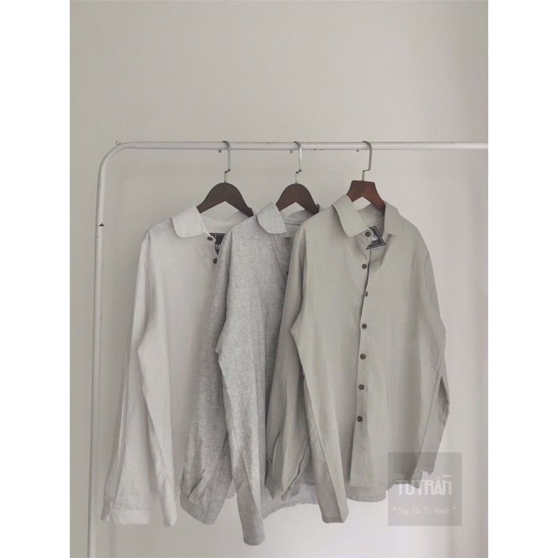 ÁO  SƠMI LINEN DÀI TAY TRƠN