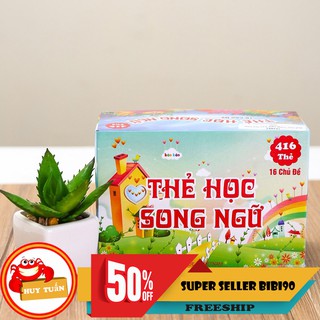 Bộ 416 thẻ học thông minh song ngữ