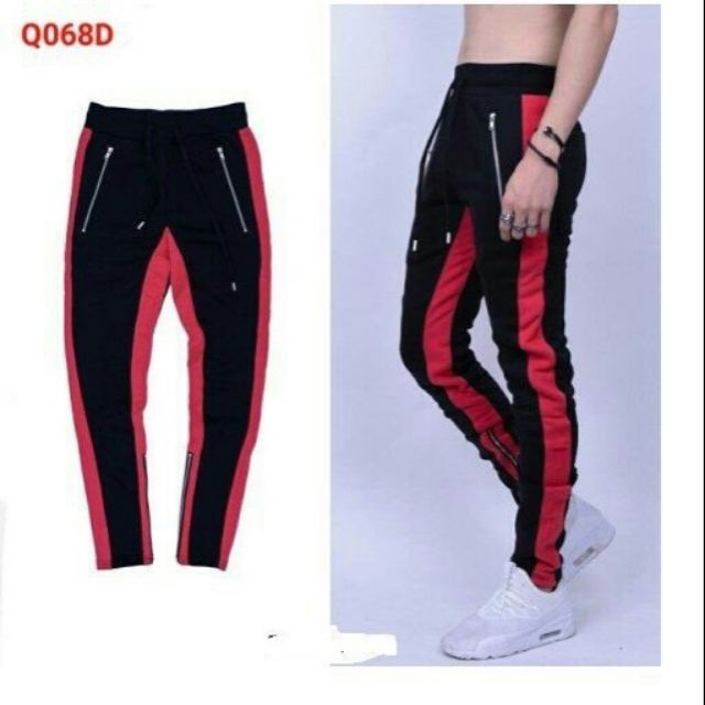 Quần jogger thun nỉ dây kéo