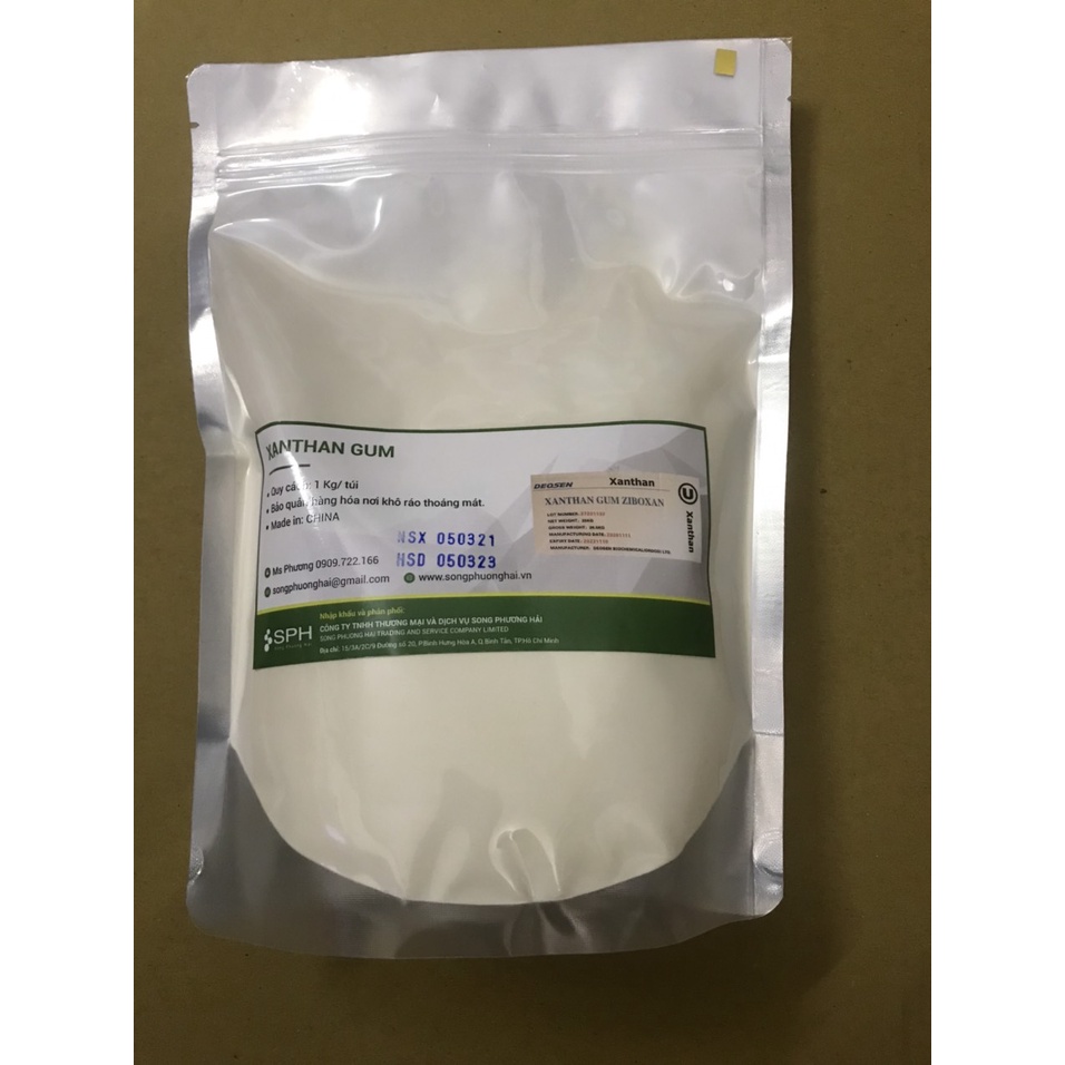 1Kg Phụ gia thực phẩm tạo sánh ngậy Xanthan Gum  giá tốt- Hsd 2024