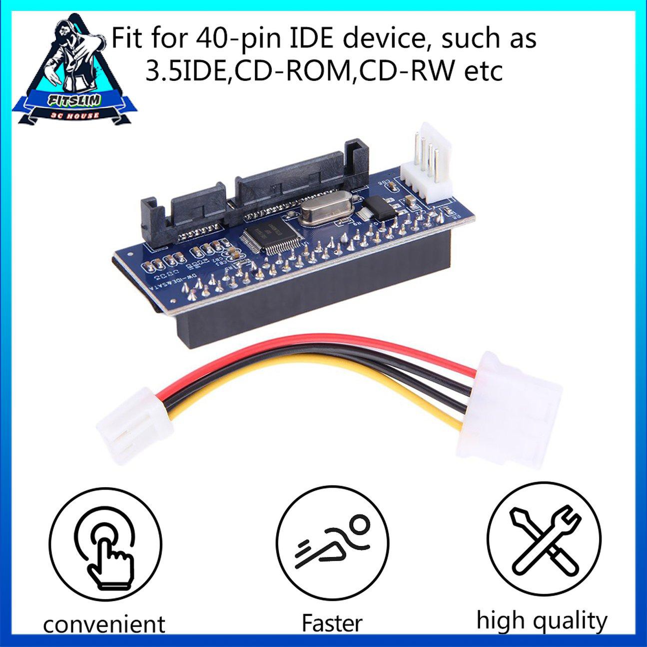 Đầu Chuyển Đổi 40-pin Ide Sata 7 + 15pin 22-pin Đực Sang Sata