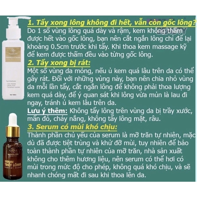 Kem Tẩy Lông Huyền Phi Chính Hãng tặng Serum Triệt Lông Vĩnh Viễn tại nhà An Toàn Hiệu Quả