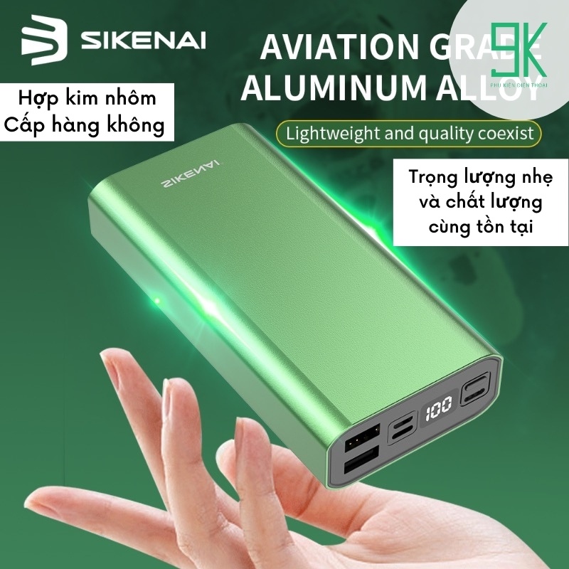 Sạc dự phòng 20000 mAh chính hãng SIKENAI TB-20, bảo hành 12 tháng