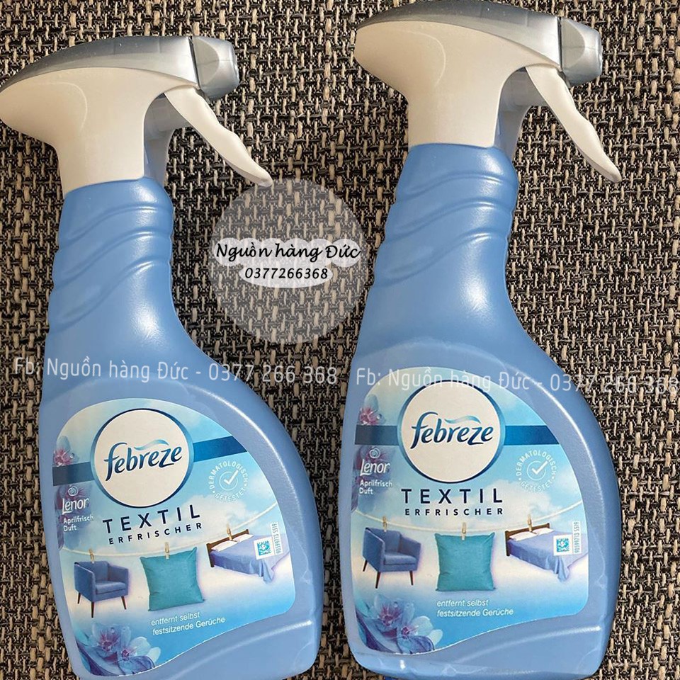 Xịt thơm quần áo Febreze-  chăn gối, sofa, ô tô, thảm .. Febreze Đức - Nguồn hàng Đức - Xịt thơm Febreze