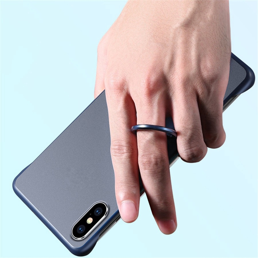 Ốp điện thoại trong suốt siêu mỏng không viền cho 7 8 Plus XS Max