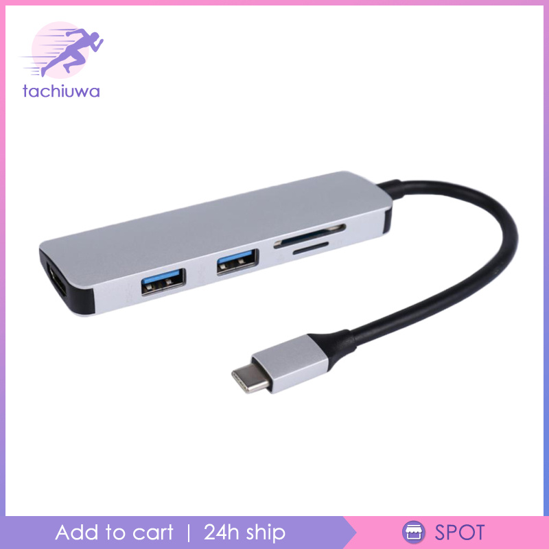 Bộ Chuyển Đổi Type-C Sang 4k Hd Dual Usb 3.0 Kèm Đầu Đọc Thẻ Nhớ Usb C