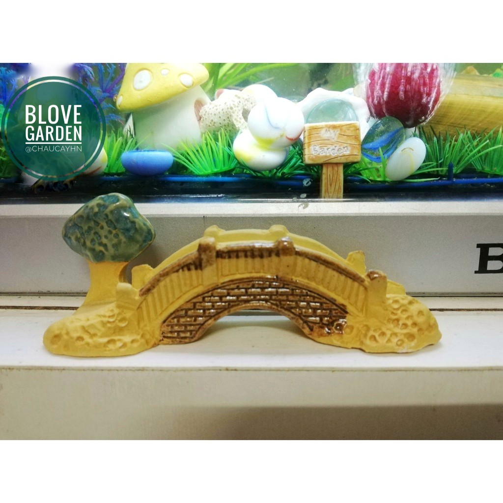[GIÁ SỐC - GIẢM 30%]Tiểu cảnh cây cầu đá trang trí bể cá, non bộ, sân vườn, làm mô hình