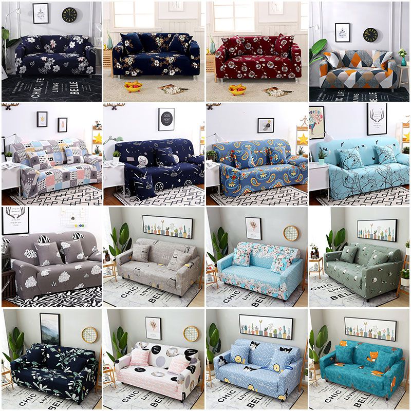 Vỏ Bọc Ghế Sofa Co Giãn In Họa Tiết Hoa Đơn Giản