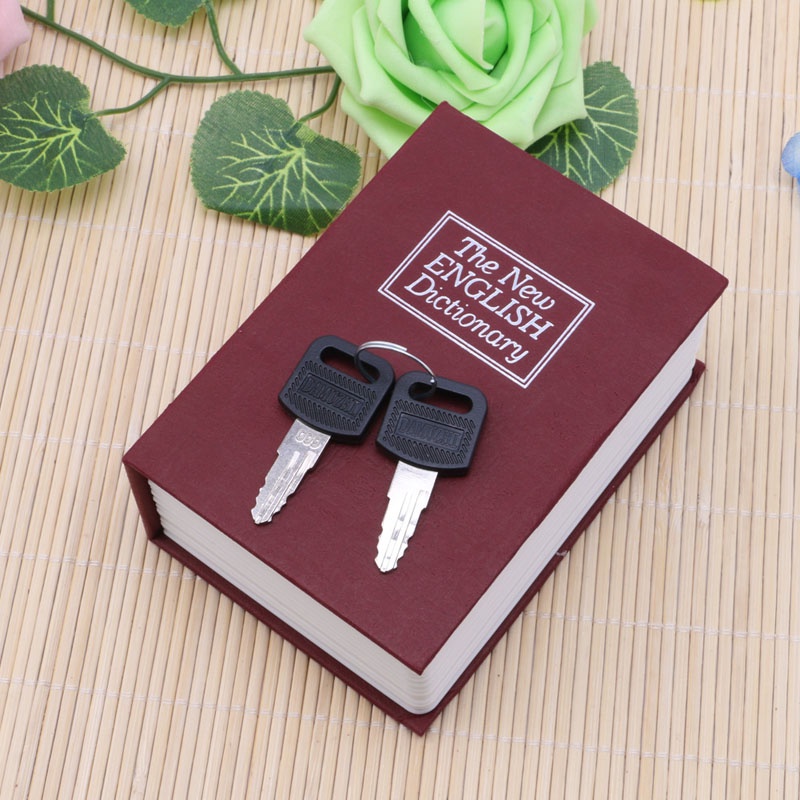 Hộp đựng trang sức mini hình quyển sách có khóa an toàn