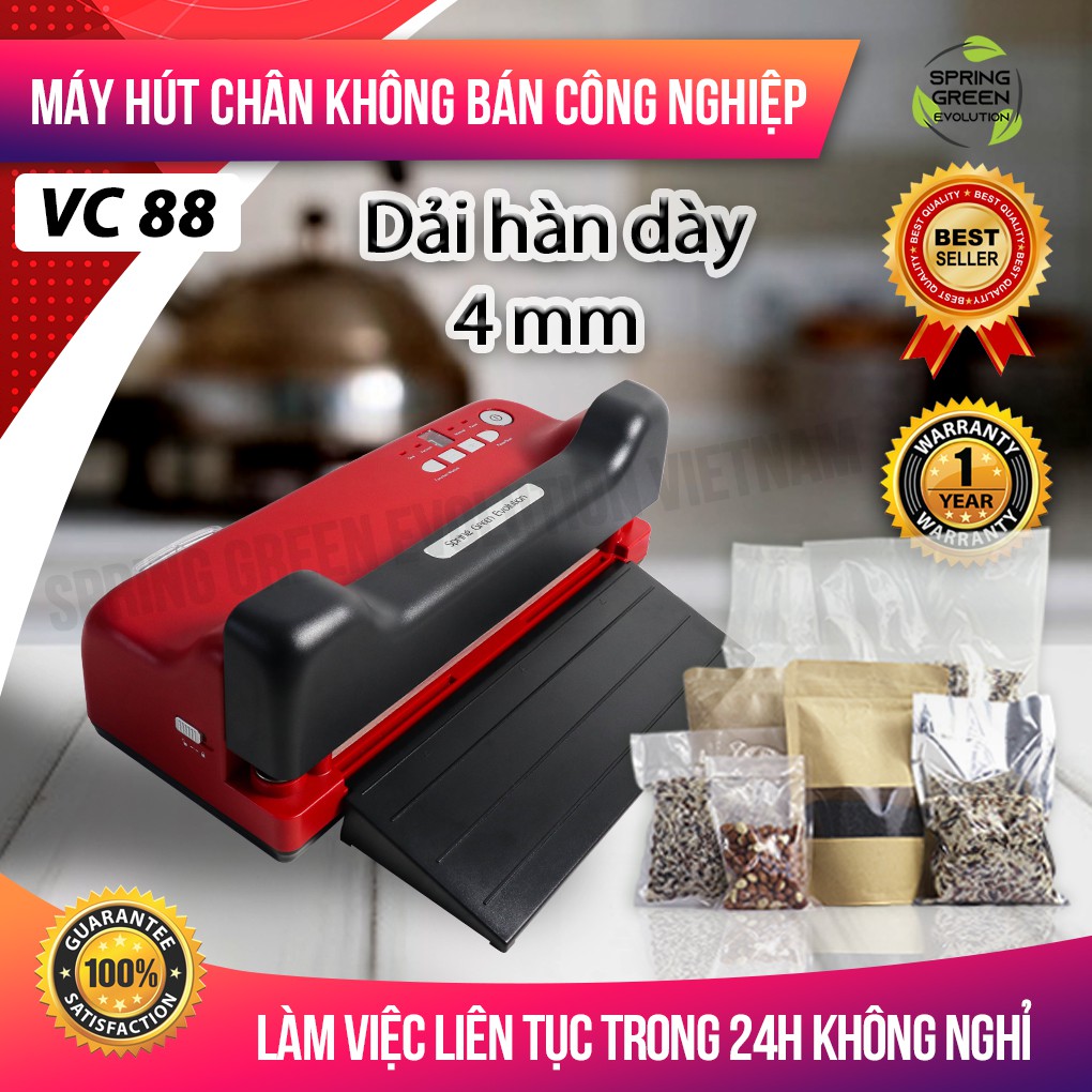 Siêu Phẩm Máy Hút Chân Không VC88. Hút Nhanh, Khoẻ, Mọi Loại Túi, Hút Cả Nước. Hàng Nhập Khẩu Chính Hãng SGE Thailand !!