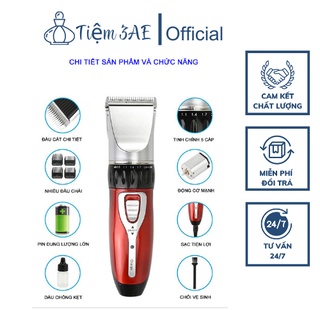 Tông đơ cắt tóc Jichen - Máy hớt tóc cao cấp không dây tiện lợi