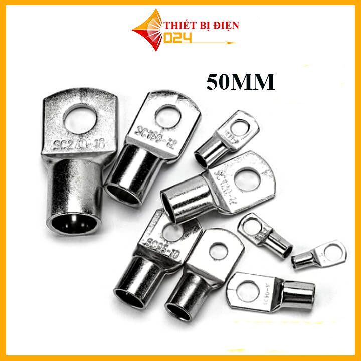 [5cái] Đầu cos dây điện bít SC 50-8-10, đầu cốt đồng , cosse (cót) nối bình acquy, dây hàn
