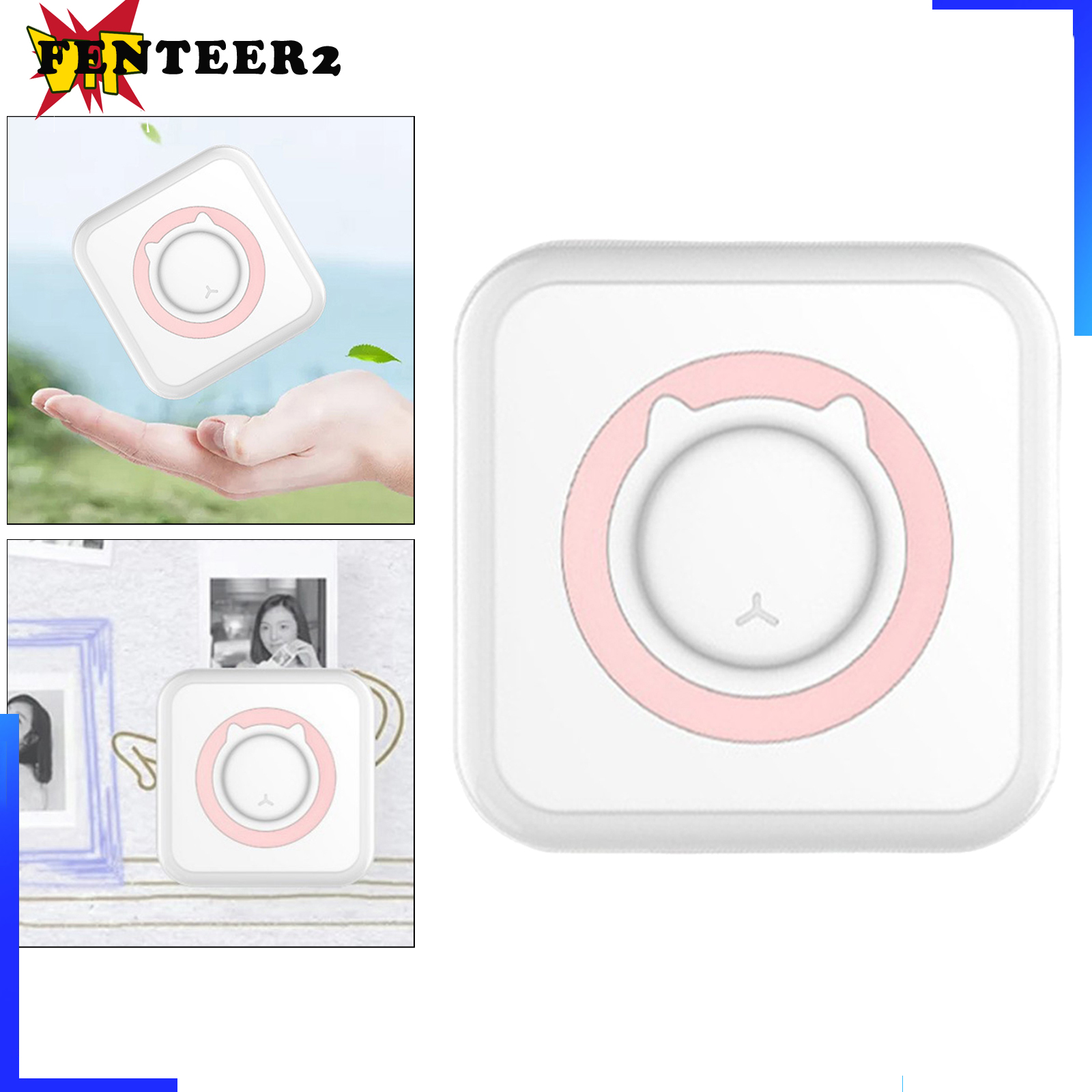 (Fenteer2 3c) Máy In Nhiệt Kết Nối Bluetooth Cho Android / Ios