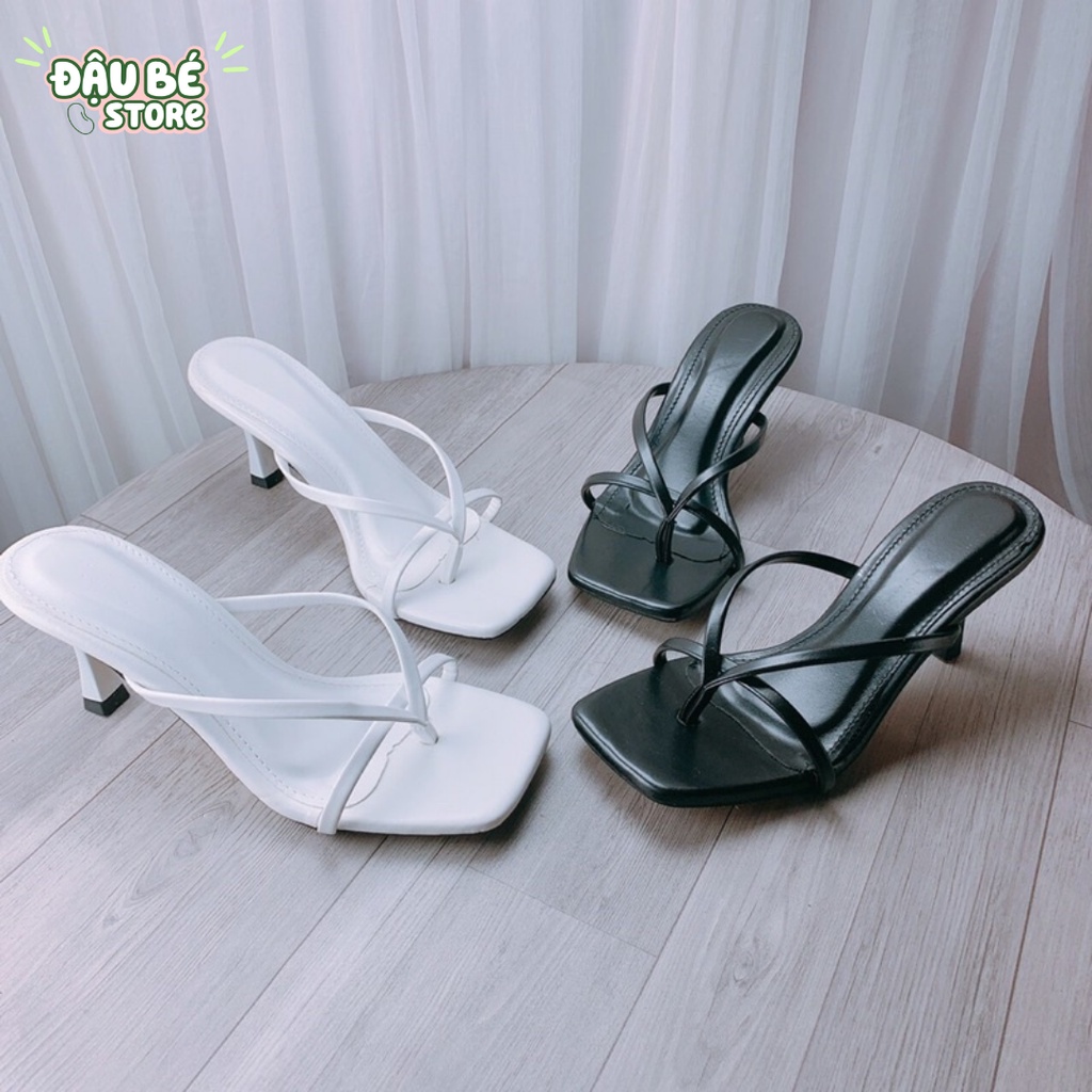 [Hot 2021] Dép Guốc Xăng- Đan Gót Nhọn Dây Mảnh 5 Phân - Kèm Ảnh Thật - Daube - D024