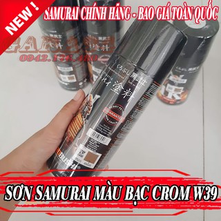 SƠN SAMURAI MÀU BẠC CRÔM ÁNH KIM W39