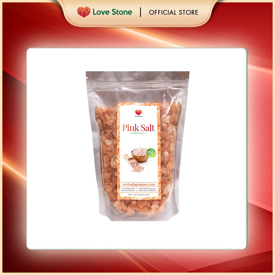 Muối Hạt Himalaya Love Stone Ngâm Chân Thư Giãn - Theo Tiêu Chuẩn Muối Ăn Bộ Y Tế