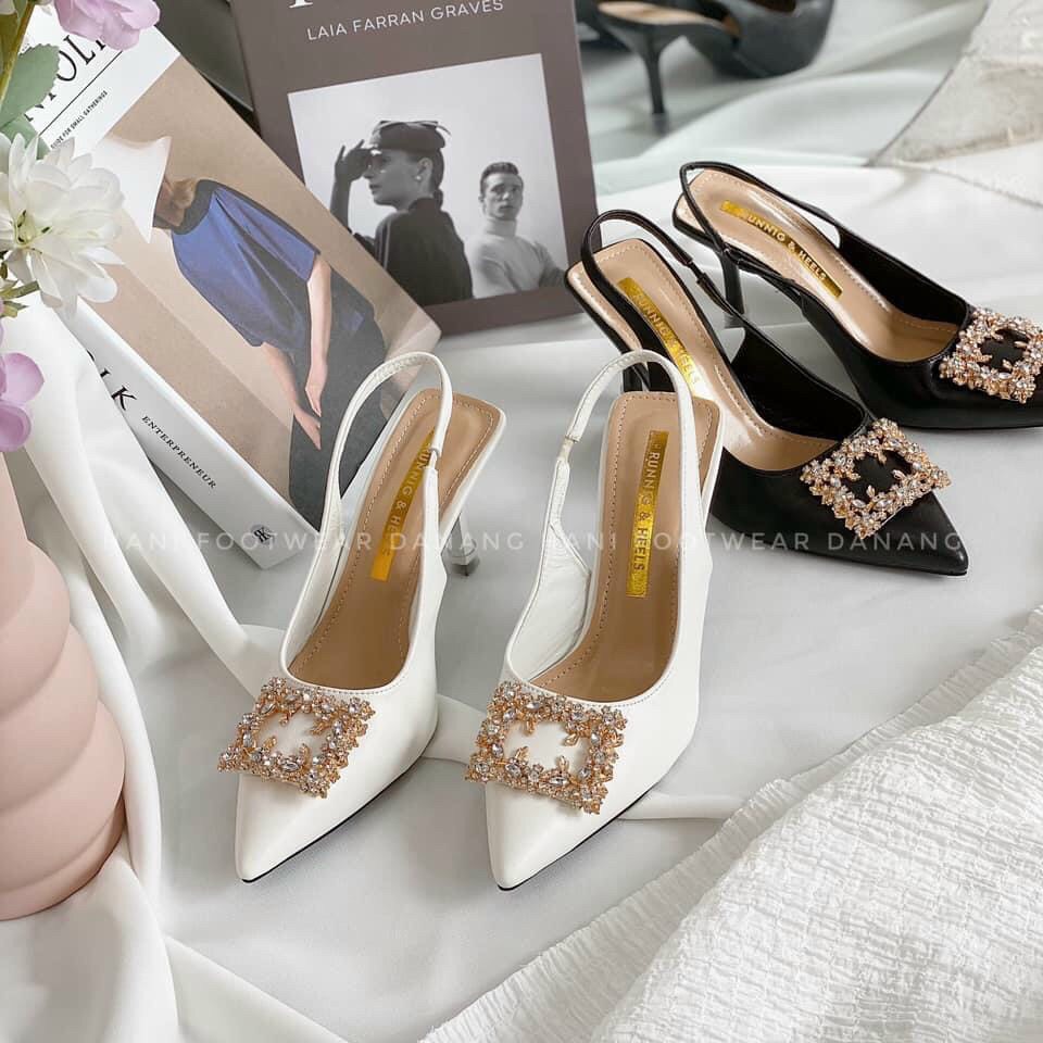 GIÀY CAO GÓT NỮ BÍT MŨI KHÓA VUÔNG SANG CHẢNH GÓT NHỌN 7P ÊM CHÂN SIÊU XINH