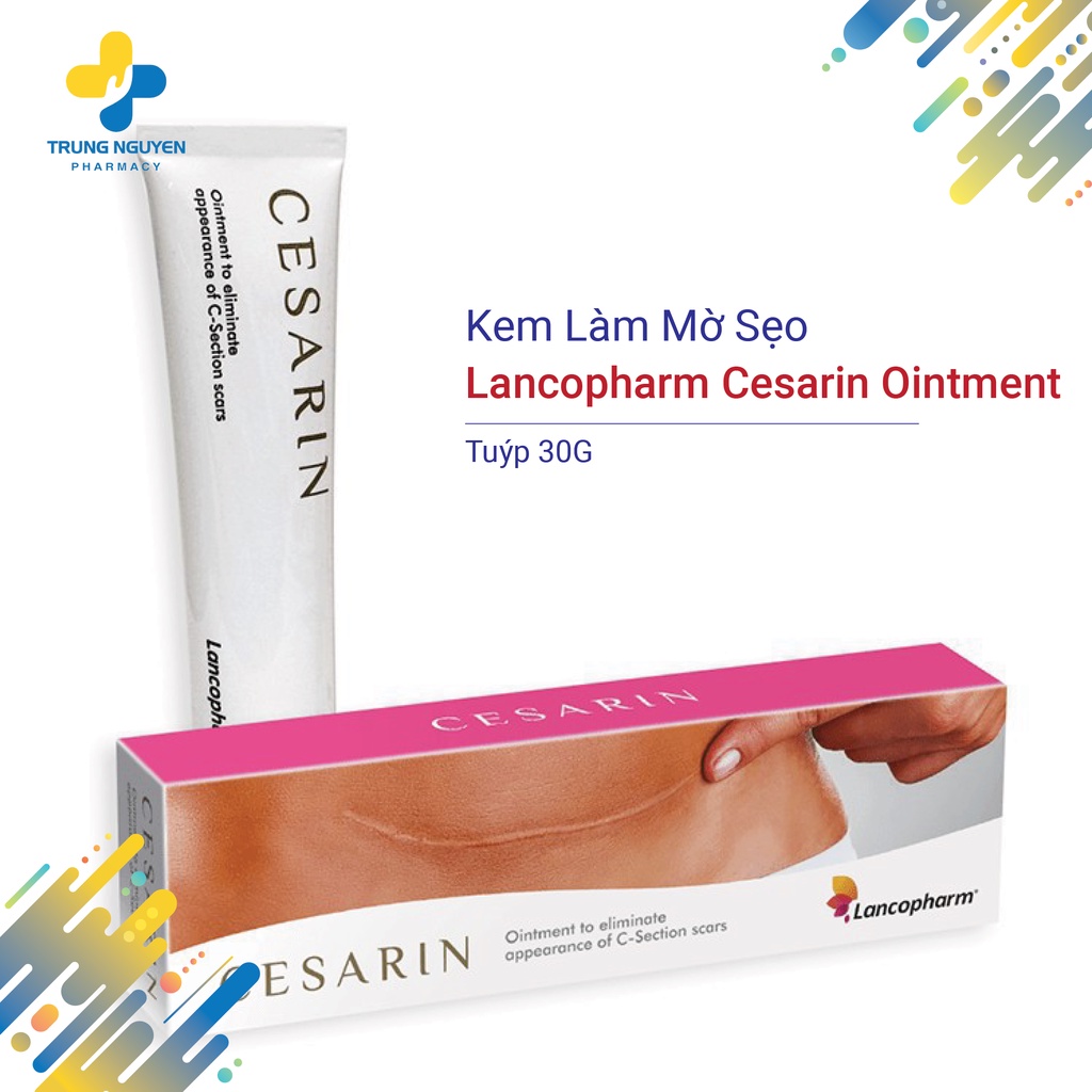 Kem làm mờ sẹo sau phẫu thuật Cesarin - Lancopharm Cesarin Ointment 30g