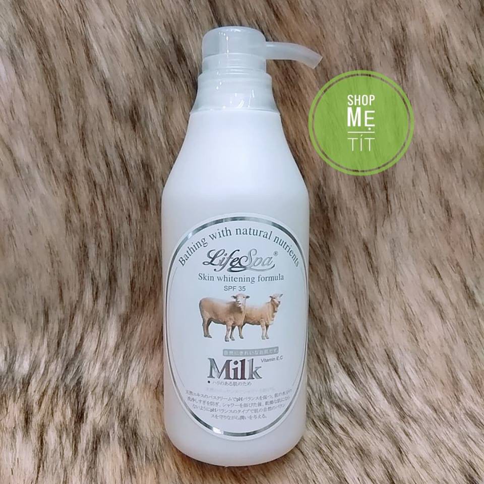 Trend ! Sữa Tắm Trắng Da Milk Life Spa 🇯🇵Nhật Bản 🇯🇵 500ml