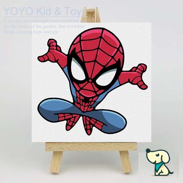 YoYo❤️Marvel DC Series / Wall Art /Dầu Số Hóa Tự Tô Màu Theo Số/ DIYCanvas Acrylic Paint / Painting kit / Deco Colouring art20X20CM noframe Thor XH123