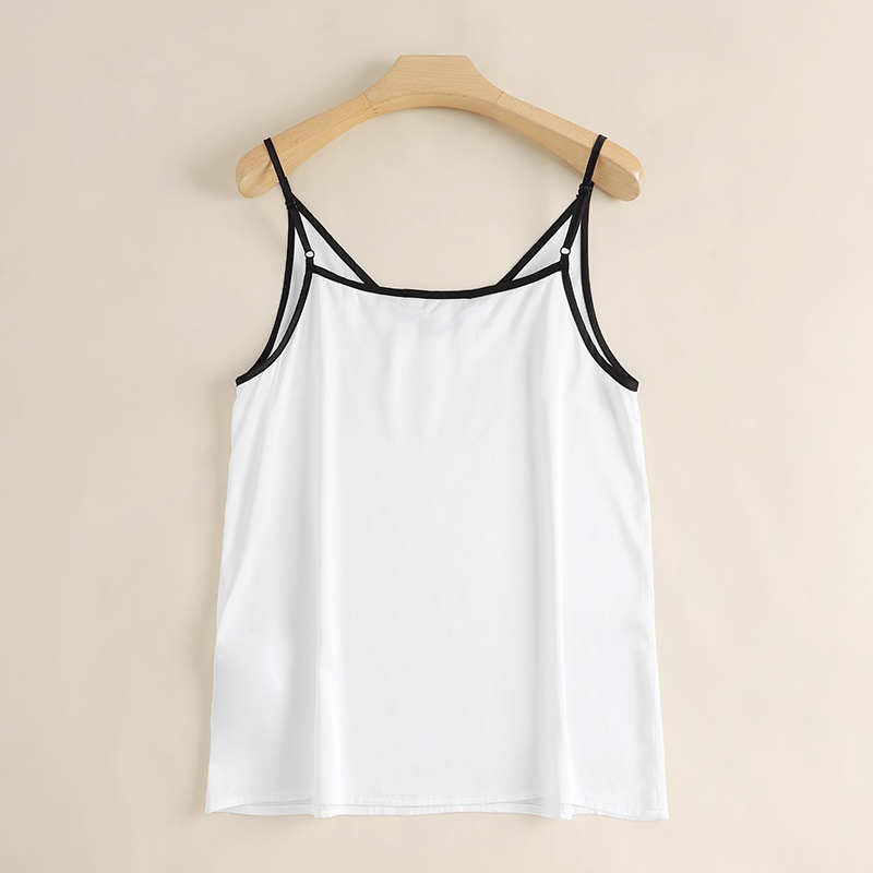 Áo hai dây ZANZEA cổ chữ V vải satin màu tương phản phong cách Hàn Quốc cho nữ