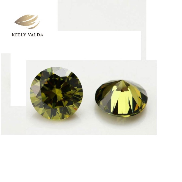 Đá CZ Màu Trà Lục Bảo Cubic Zirconia loại 5A - Kim cương nhân tạo Siêu Cứng Thụy Sỹ