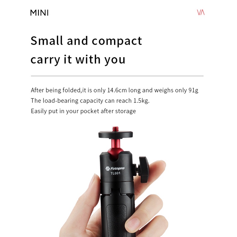 Gậy Selfie Cao Cấp Fotopro TL-601 - Chân máy để bàn. Hàng Chính Hãng