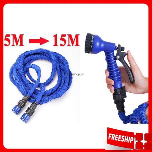 Vòi xịt 🔖SALE 🔖 Vòi xịt tưới cây, sân vườn, rửa xe thông minh bằng cao su và vải co giãn tốt Xhose 15m 2130