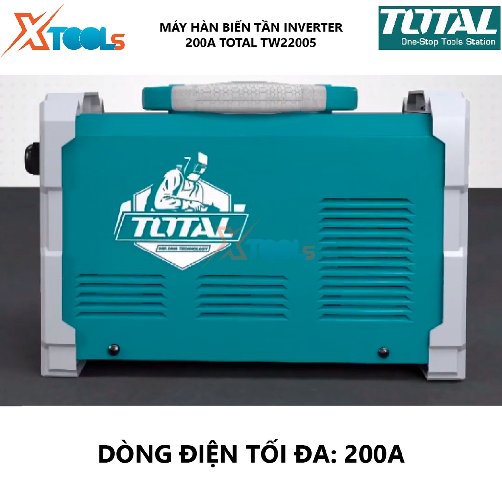Máy hàn điện tử Inverter MMA TOTAL TW22005 Máy hàn điện có Điện thế: 220-240V Điện áp 10-200A Điện thế không tải 70V