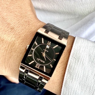 Đồng Hồ Nam HALEI 6688 Đen Mặt Vuông Có Lịch