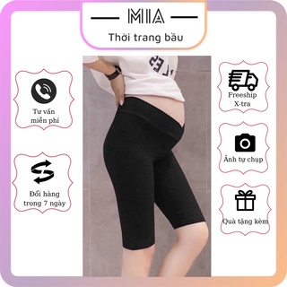 Quần legging bầu ngố cạp chéo/cạp cao cotton co giãn 4 chiều thoải mái