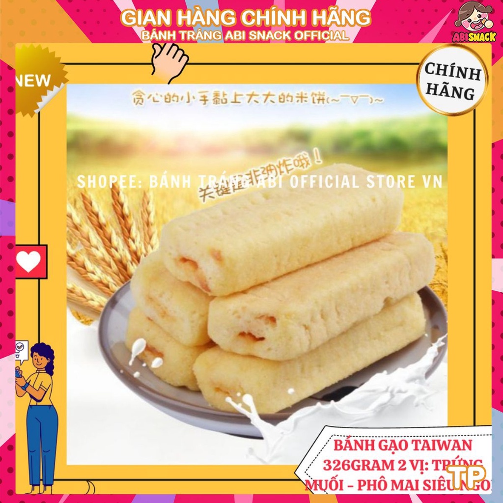 BÁNH GẠO TAIWAN FLAVOR 2 VỊ 326GRAM 🧀