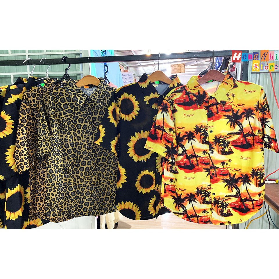 SƠ MI HOẠ TIẾT TAY LỠ DÁNG RỘNG - SƠ MI UNISEX TAY LỠ - MM | BigBuy360 - bigbuy360.vn