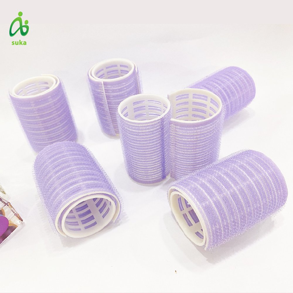Lô uốn mái mưa tự dính có kẹp đỡ, lô uốn tóc xoăn Hàn Quốc size 4cmx6cm