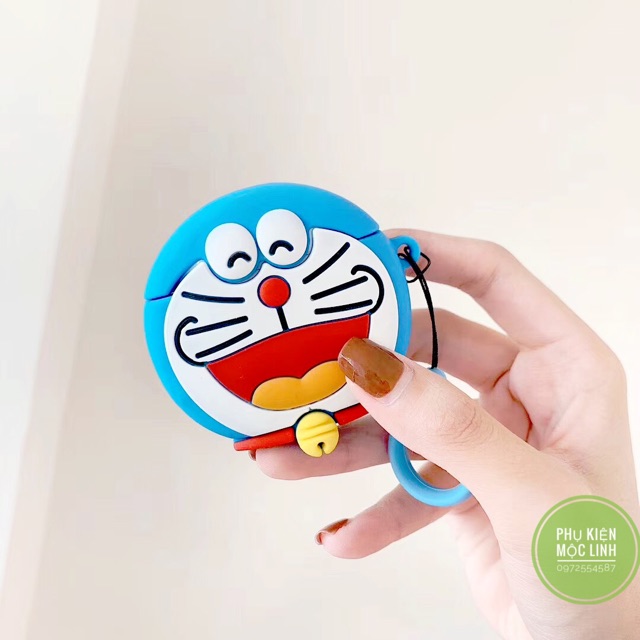 ☘️Tặng kèm móc treo☘️ Case bao Airpods 1 2 3 Pro Doraemon đựng tai nghe không dây Airpod