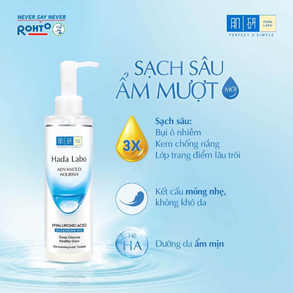 [VB] Bộ Làm sạch dưỡng trắng Hada Labo 1 Dẩu tẩy trang 200ml & 2 Kem rửa mặt Perfect White 80g + Tặng 1 Dung dịch 100ml