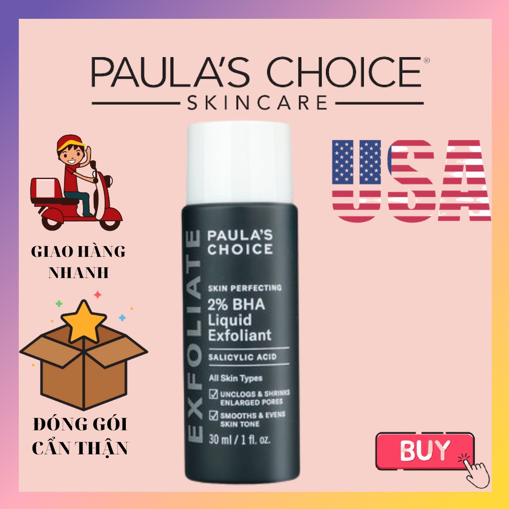 [Mini] Loại Bỏ Tế Bào Chết - Paula's Choice Skin Perfecting 2% BHA Liquid (30ml)