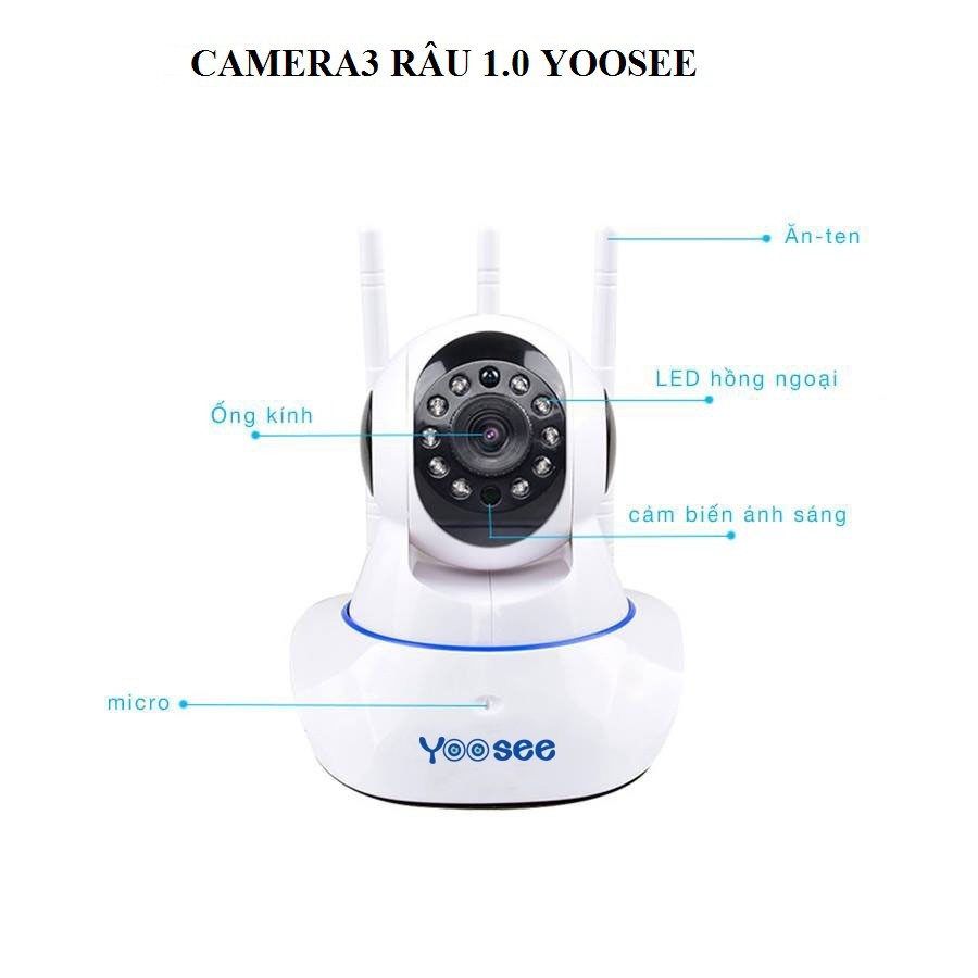 CAMERA GIÁM SÁT YOOSEE 1.0 | Quay Đêm Siêu Nét - Kết Nối Đa Thiết Bị | ĐỘ PHÂN GIẢI HD 1280P x 720P - 60000