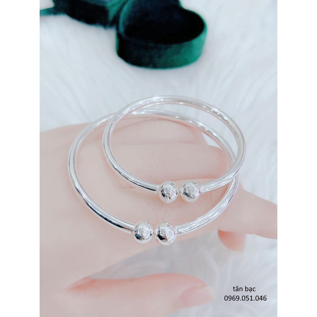 vòng tay nữ , bạc chuẩn , sáng , bản to đeo chắc chắn , full size