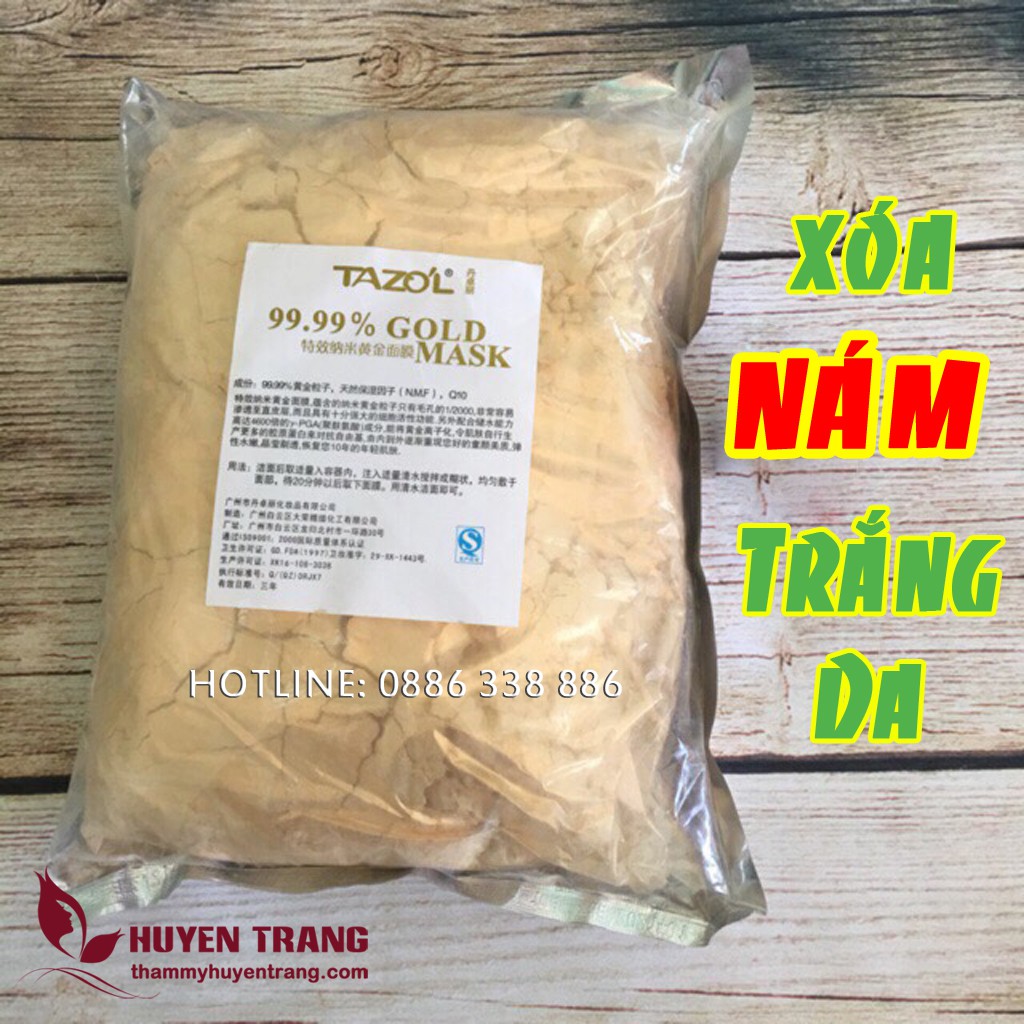 Mặt Nạ Collagen Tươi Vàng Xóa Nám Tàn Nhang Trắng Da Chính Hãng Tazoli Dẻo Dễ Lột 100g - Thẩm Mỹ Huyền Trang