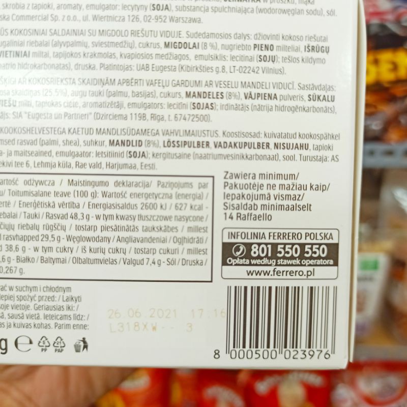 Kẹo dừa Raffaello hộp 150g
