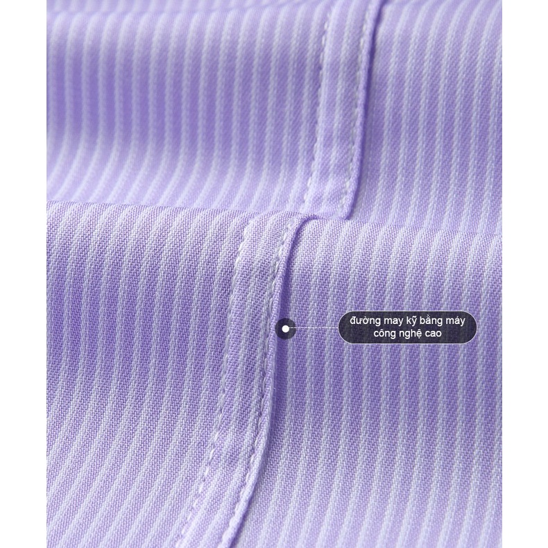 Áo sơ mi nam ngắn tay họa tiết sọc dọc form chuẩn classic chất vải mềm mịn , thoáng mát size từ 50-85kg