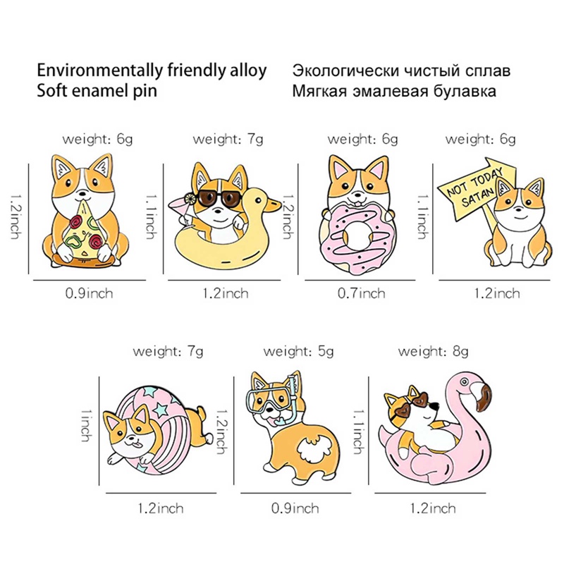 Ghim cài áo hình chó con dễ thương tiện dụng