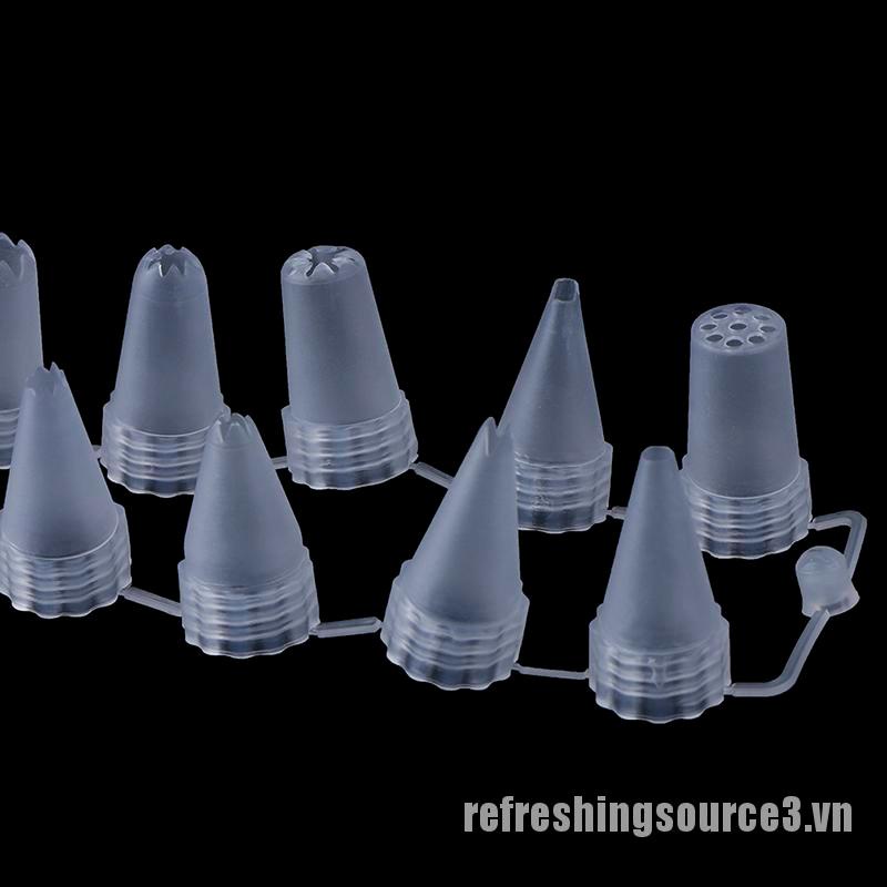 Bộ 12 Đuôi Bắt Kem Bằng Nhựa Trang Trí Bánh